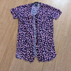 NOOWORKS Annie Leopard / Cheetah Spot Dress Pink Purple Medium